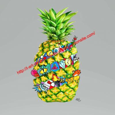 Doodle pineapple